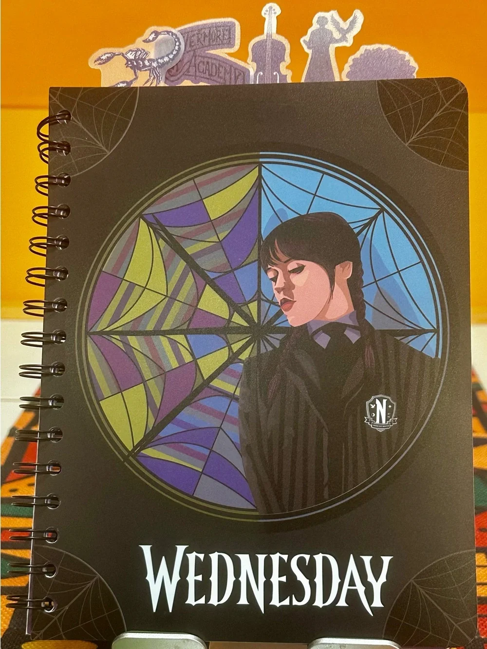 Official Wednesday Themed Black Spiral Notebook - Gothic Journal